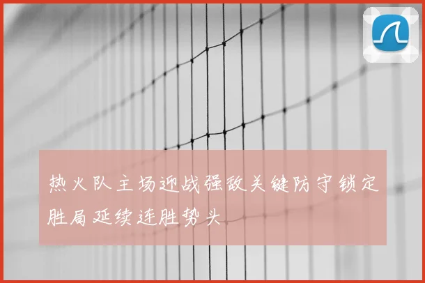 热火队主场迎战强敌关键防守锁定胜局延续连胜势头