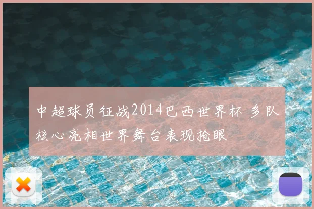 中超球员征战2014巴西世界杯 多队核心亮相世界舞台表现抢眼